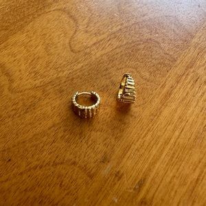 Pilgrim Jewelry Gold Plated Mini Huggie Earrjngs